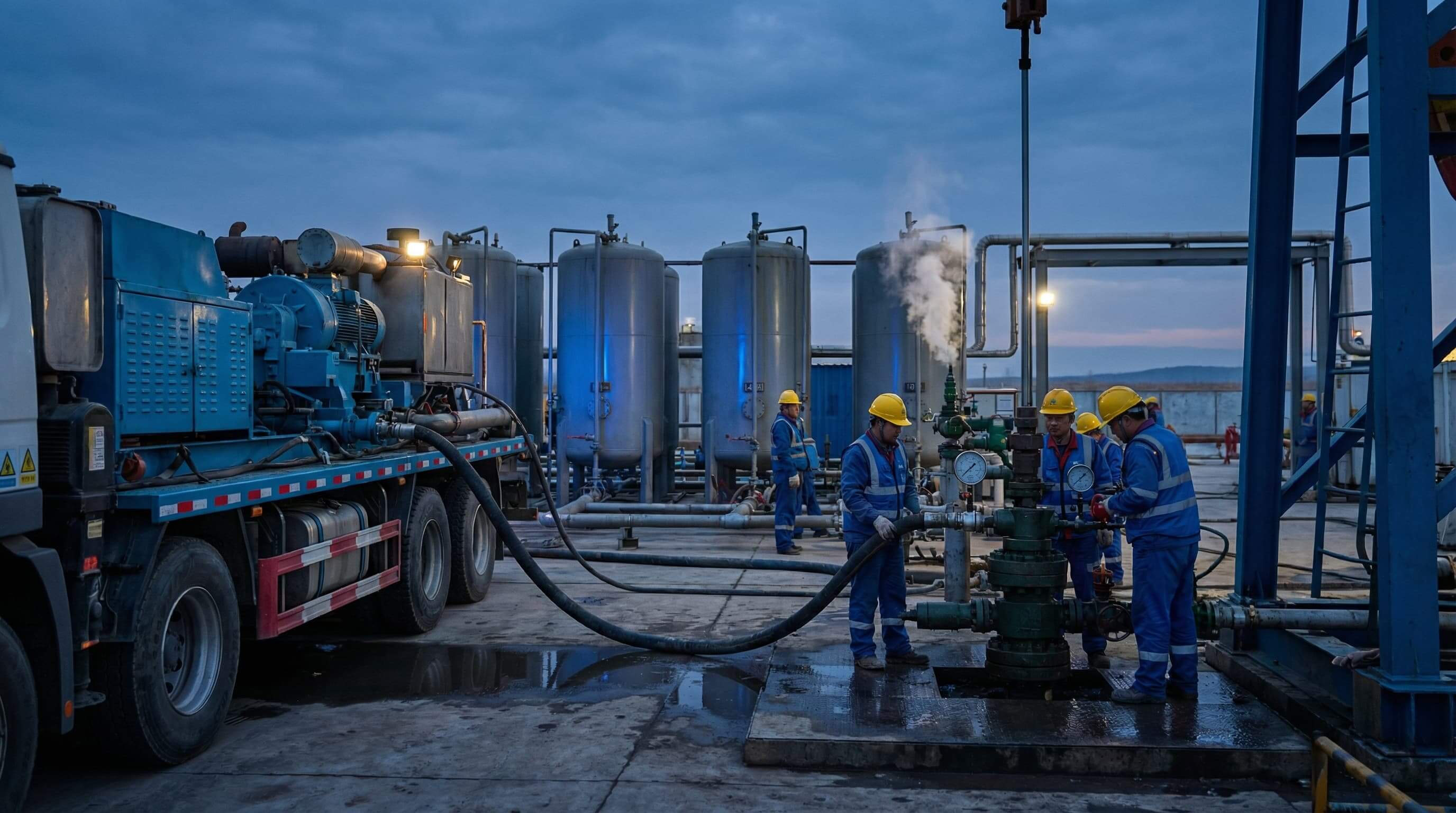 تثبيت آبار النفط